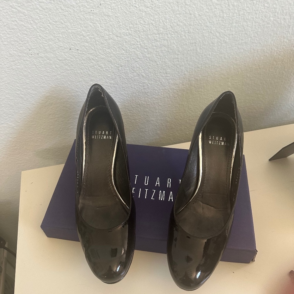 Stuart Weitzman Black Patent Pumps